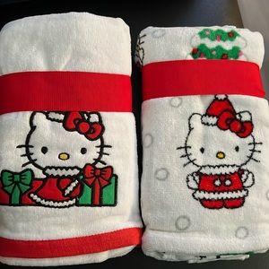 Hello Kitty Christmas Hand Towels